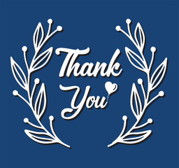 Thank you bulk lettering sign. Handwritten modern brush lettering on white background. Text for postcard, invitation, T-shirt print design, banner, poster, web, icon. Isolated vector