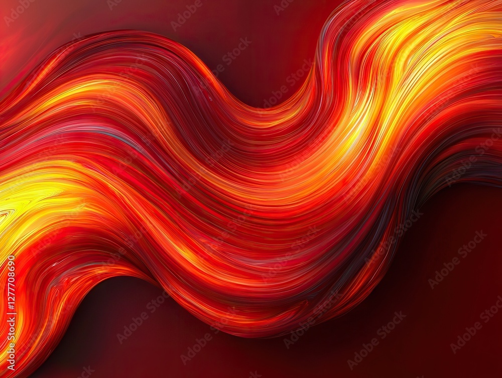 Poster dynamic swirl of fiery colors abstract art digital creation vibrant environment close-up viewpoint