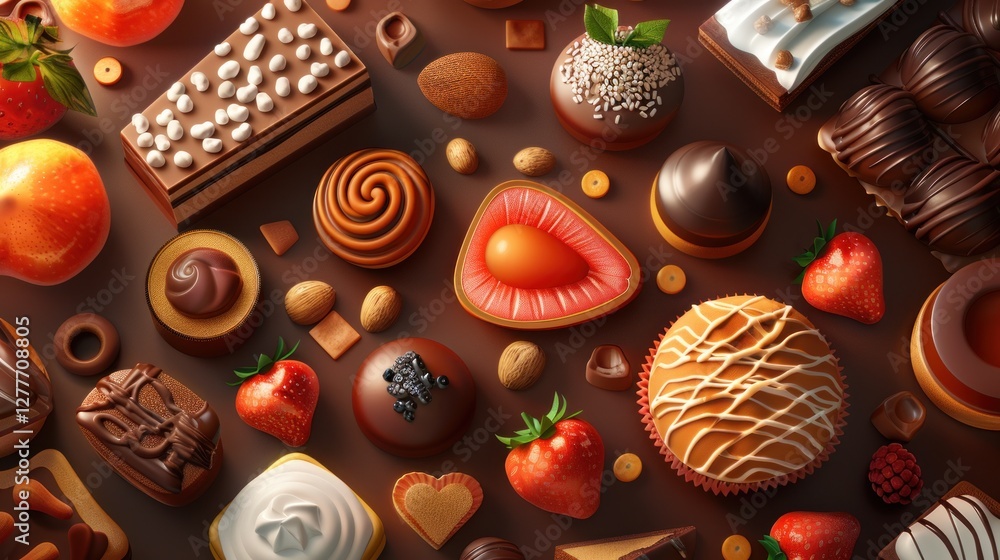 Poster a dynamic 3d vector illustration, bringing objects to life with realistic depth,
