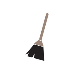 Broom logo icon illustration flat