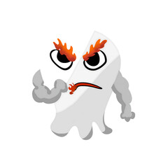 the ghost cartoon being angry