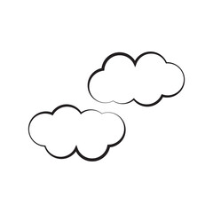 Cloud logo icon illustration flat