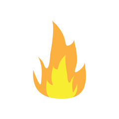 Fire logo icon illustration flat