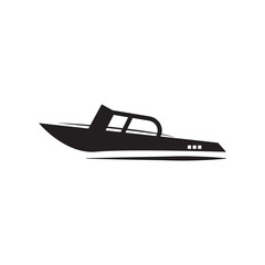 Boat logo icon illustration flat