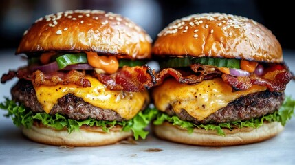 Juicy Cheeseburgers with Crispy Bacon