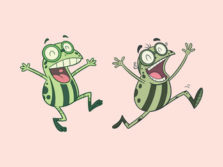 A cartoon frog character sporting sunglasses illustration
