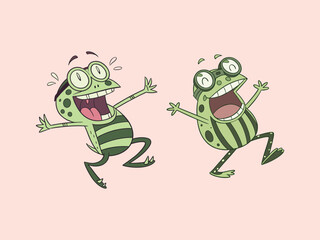 A cartoon frog character sporting sunglasses illustration
