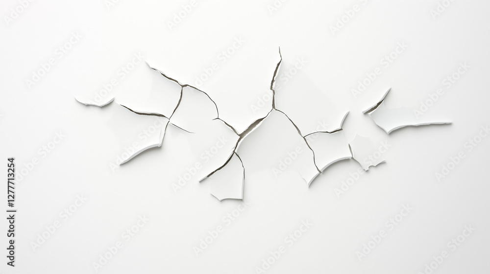 Aufkleber cracked surface: an abstract image reveals a close-up view of a textured surface with a network of c