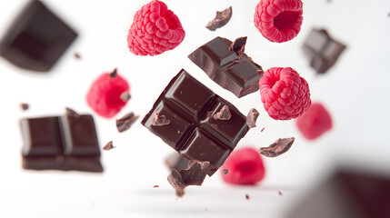 Black and white chocolate slice on the air 