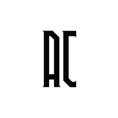 AC monogram logo design letter text name symbol monochrome logotype alphabet character simple logo