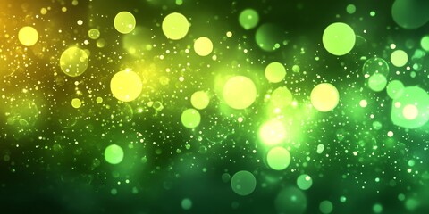 Obraz premium Green Neon Abstract Background, Generative AI