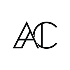 AC monogram logo design letter text name symbol monochrome logotype alphabet character simple logo