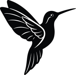 hummingbird silhouette vector