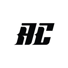 AC monogram logo design letter text name symbol monochrome logotype alphabet character simple logo