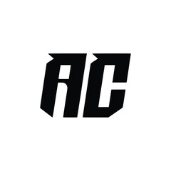 AC monogram logo design letter text name symbol monochrome logotype alphabet character simple logo