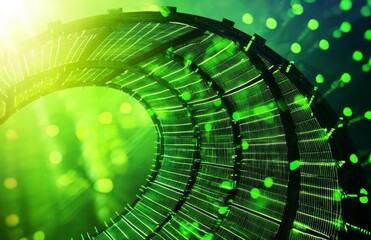 Fototapeta premium Harnessing the power of the sun for a sustainable future.