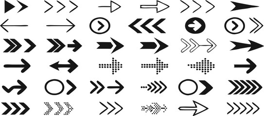 Arrow icons set. Vector illustration
