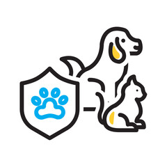 Vector multi color icon for Animal welfare