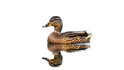 Duck swimming peacefully in calm water