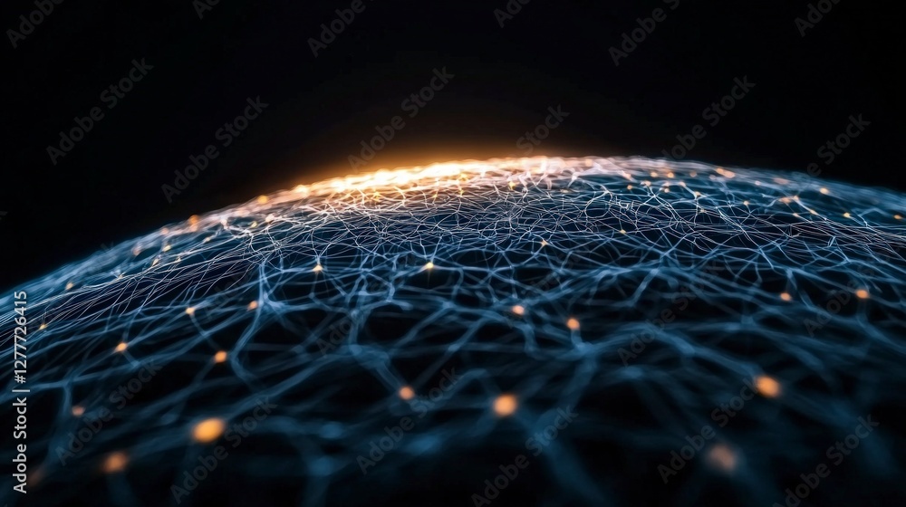 Poster global network ai digital connectivity data technology innovation