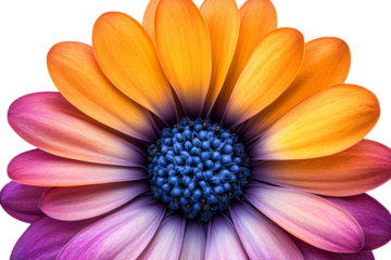 Colorful orange and purple flower