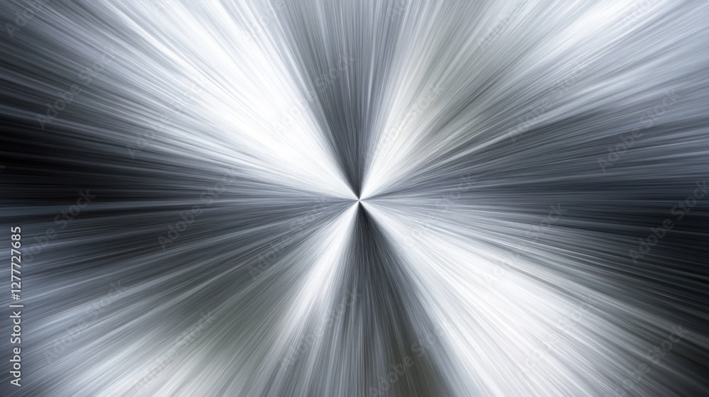 Poster abstract radiant metallic burst pattern with converging lines