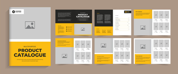 Modern Interior Design Portfolio Layout Template, Interior Design Magazine Layout for Home Decoration or Brand Identity. product catalogue template design or company furniture product catalog