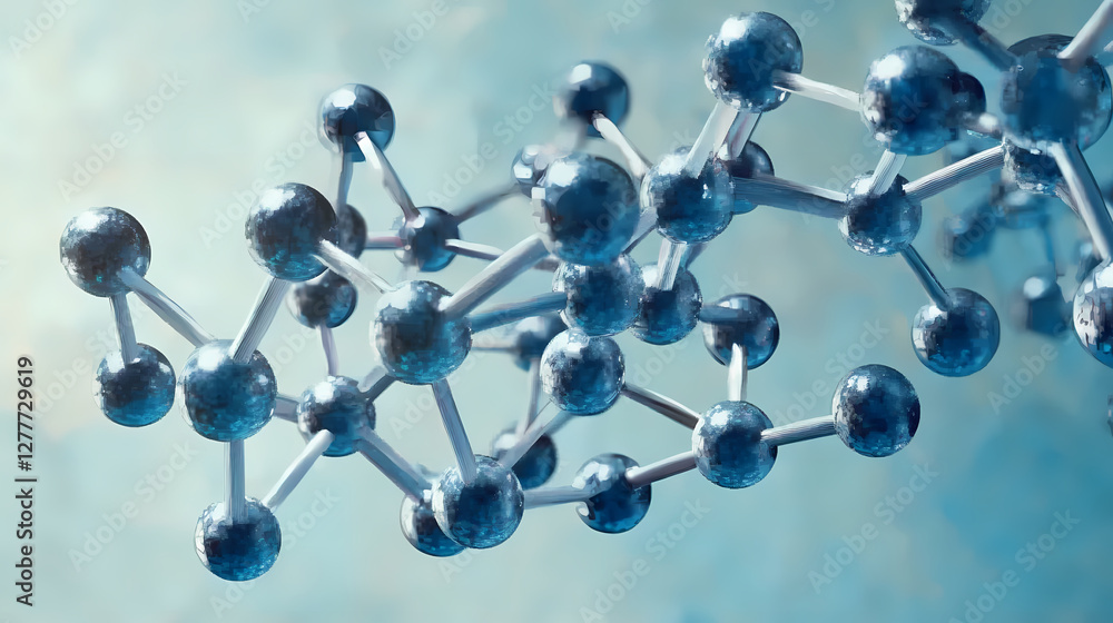 Poster 3d molecular structure rendering