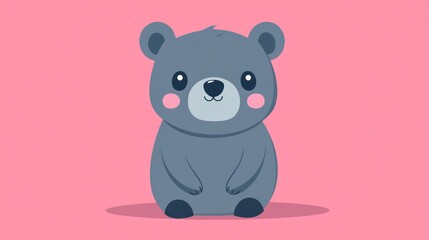 Naklejka premium Cute cartoon bear illustration.