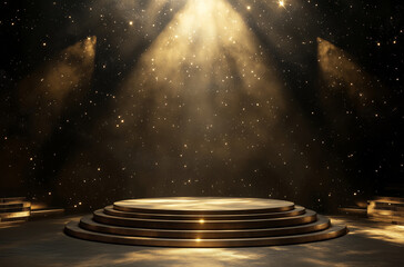 Obraz premium stage with spotlight