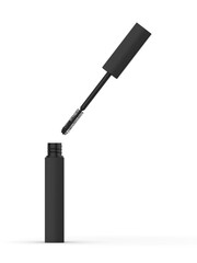 Blank Eyeliner mascara tube mockup on isolated white background. 3d illustration