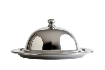 Classic Detailed Butter Dish with Lidded Cover and Crisp, Clean Lines: Isolated on Transparent Background