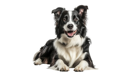 Obraz premium Happy border collie with black and white fur