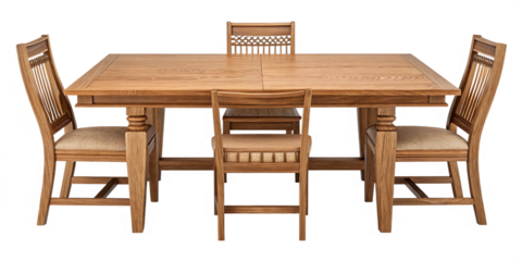 Timeless Gathering: The Elegant Wooden Dining Set
