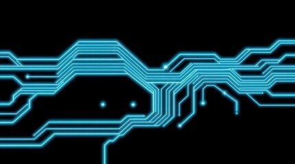 Abstract Blue Circuit Board Technology Background Image