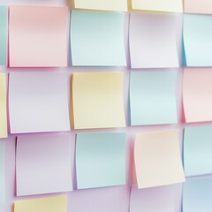 Naklejka premium Colorful Sticky Notes and Paper Sheets
