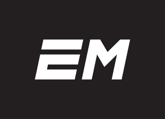 EM letter logo and initial logo design