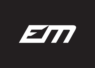 EM letter logo and initial logo design