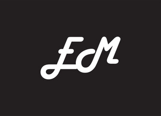 EM letter logo and initial logo design