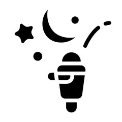 Astronomy Solid Icon