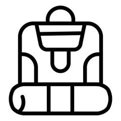 Backpack Line Icon