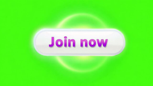 "Join Now" Button on Green Background: Captivating a call to action with a Join Now button design. The button glows softly against a bright green backdrop.