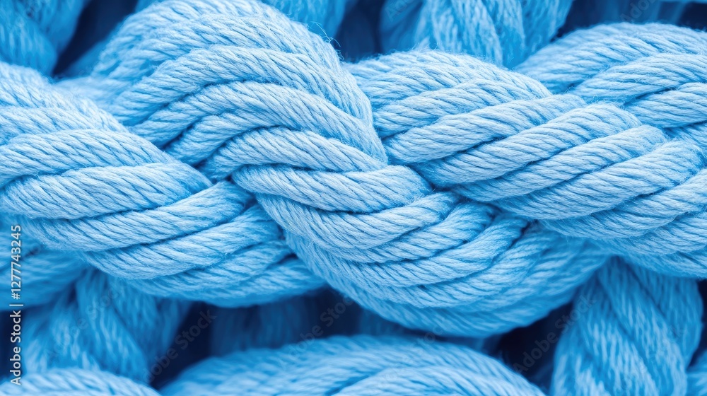 Poster a close-up of a yacht rope, showing the intricacy of the weave and the durability needed for securin