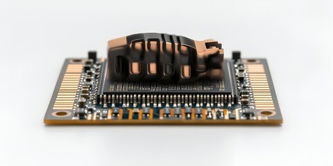 A lock symbolizing data security on top of an electronic chip, representing the importance