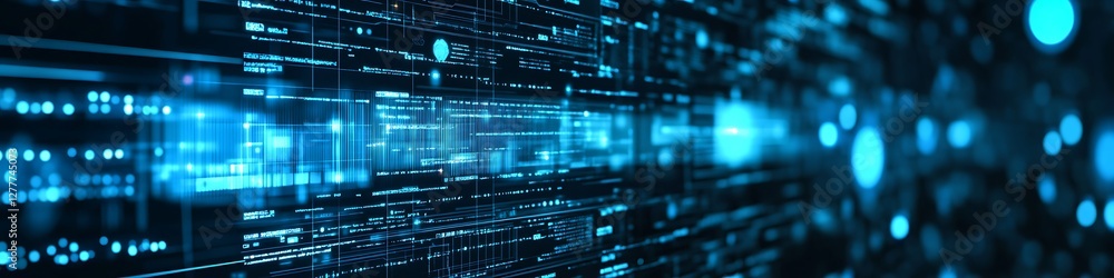 Poster abstract digital data stream visualization