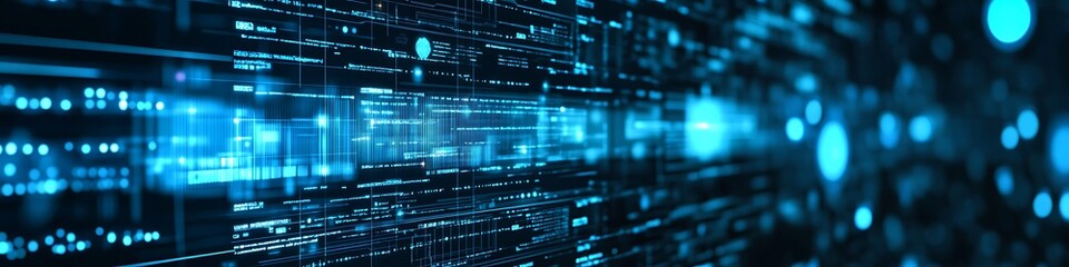 Obraz premium Abstract Digital Data Stream Visualization