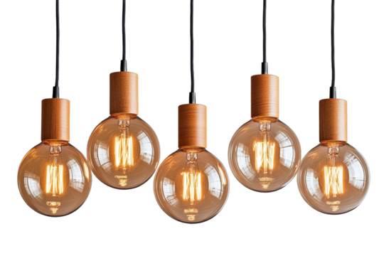 Modern pendant lights in a stylish arrangement
