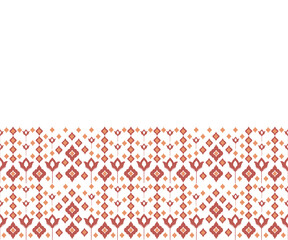 Red brown little diamond geometric strip in white background