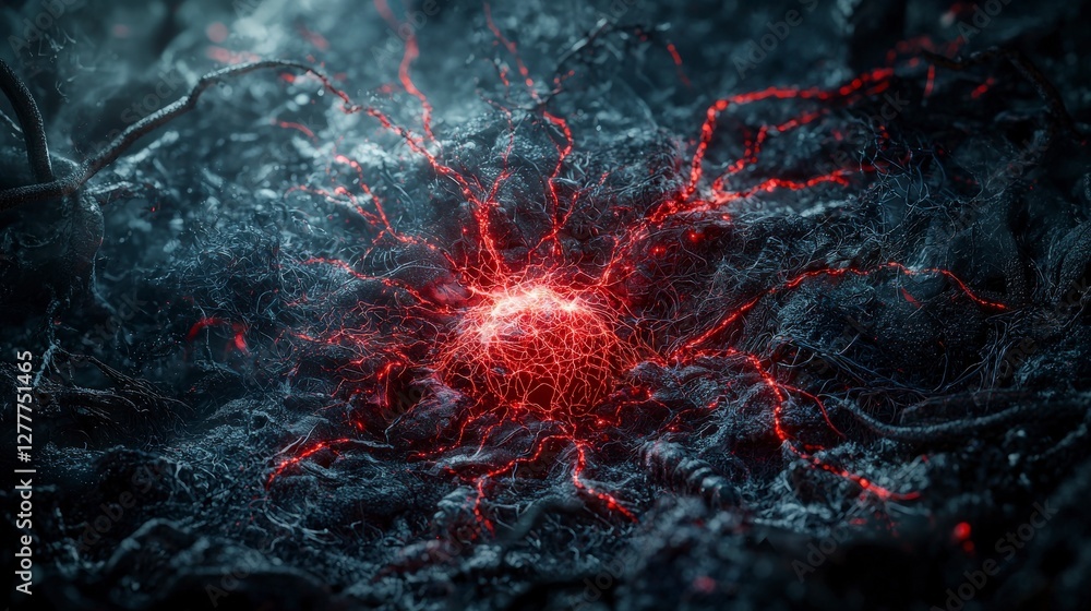 Poster futuristic regenerative social systems abstract environment digital art sci-fi concept close-up view