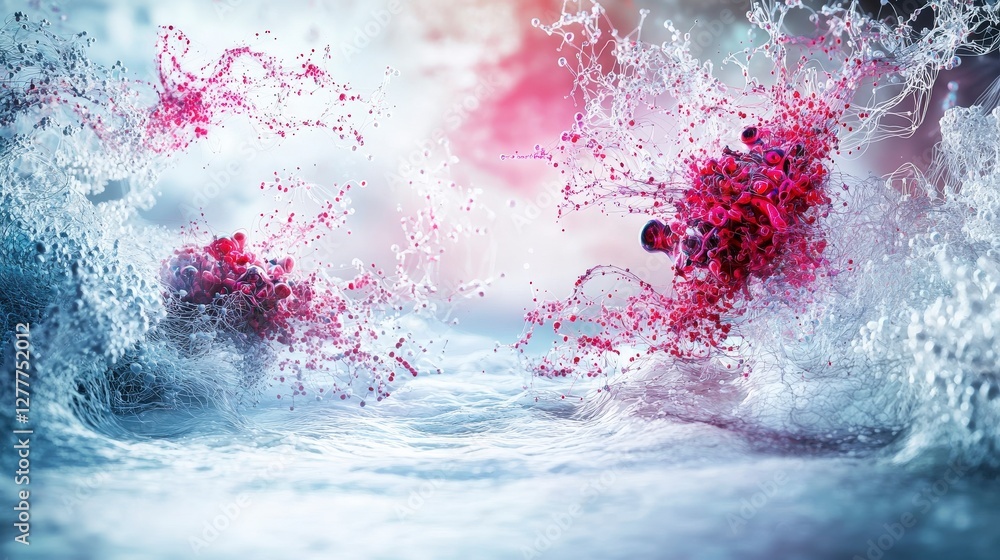 Poster dynamic emotional algorithms unveiled abstract digital art futuristic landscape vibrant environment